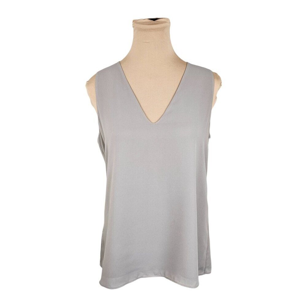 Babaton Aritzia Light Grey V-Neck Tank Sz S
